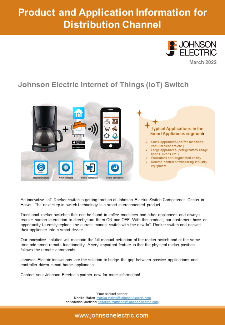 Johnson Electric Internet of Things (Io T) Switch